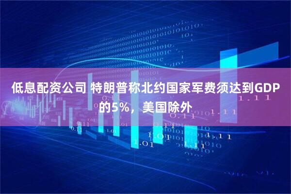 低息配资公司 特朗普称北约国家军费须达到GDP的5%，美国除外